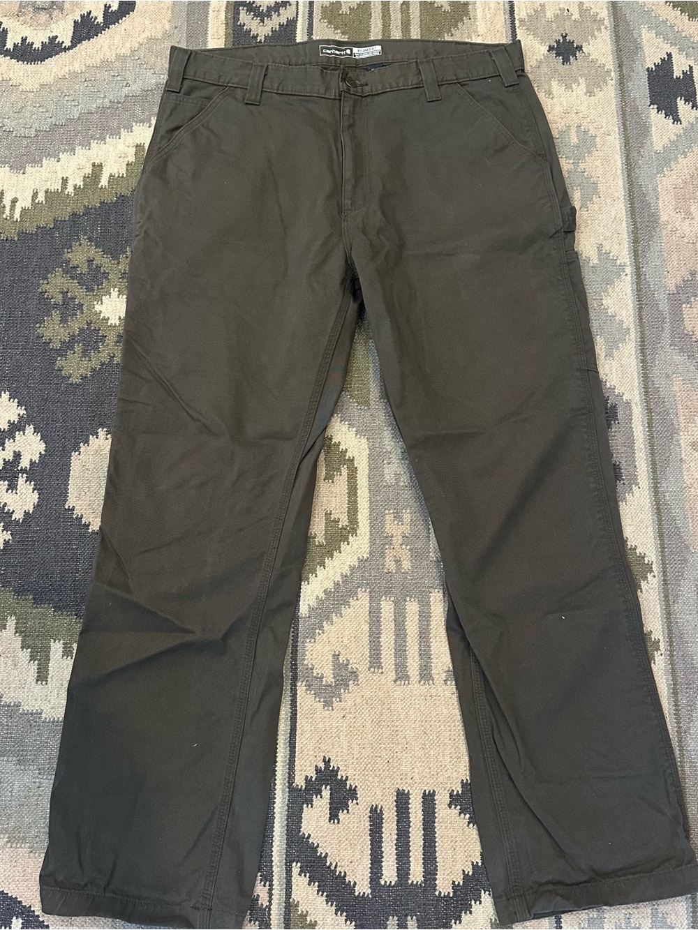 Carhartt B324-DFE Men's 36x30 Relaxed Fit Twill Dungaree Carpenter Pants READ
